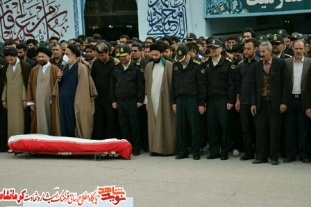 پیکر ۳ شهید نیروی انتظامی در استان کرمانشاه تشییع شد