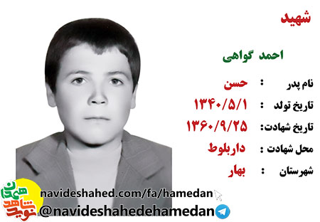 زندگینامه سرباز شهید احمد گواهی