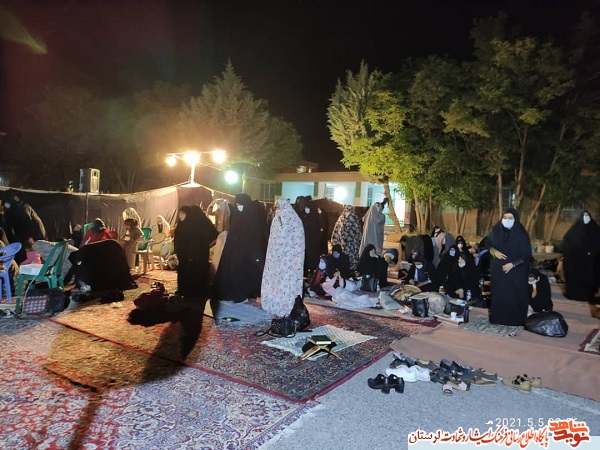 مراسم شب 23 ماه رمضان به نیابت از شهدای زن الشتر برگزار شد