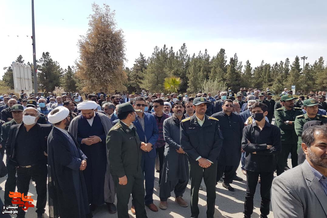 پیکر مطهر ۲ شهید فراجا در زاهدان تشییع شد