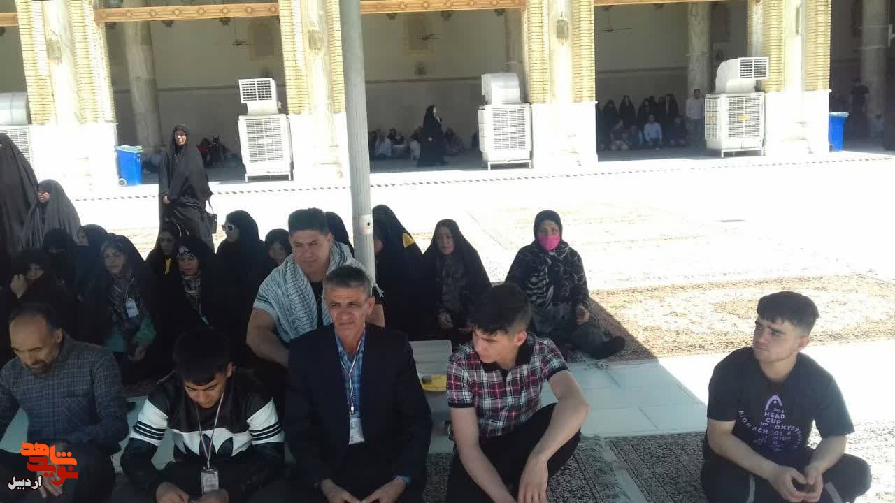 کاروان زیارتی خانواده‌های معظم شهدا و ایثارگران استان اردبیل در کربلای معلی+عکس