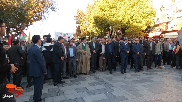 گزارش تصویری| راهپیمایی مردم همدان برعلیه جنایات اسرائیل