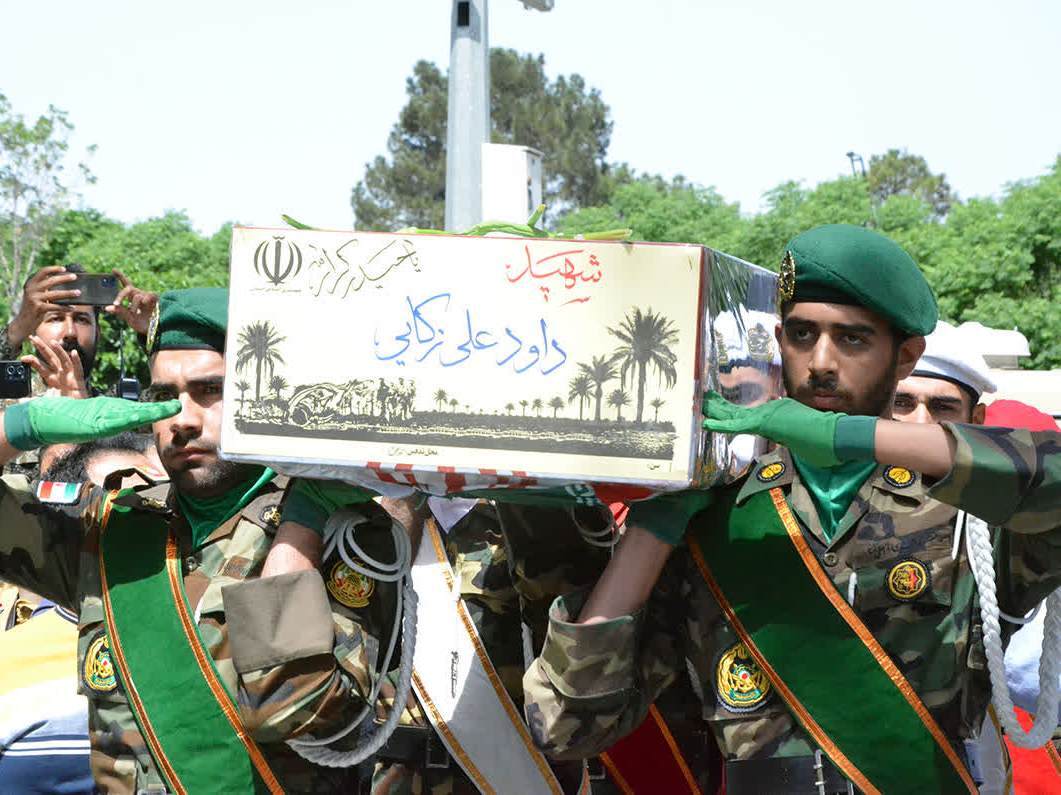 تشییع پیکر مطهر شهید تازه تفحص شده «داود علی زکایی»