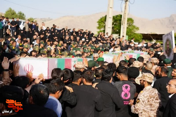 مراسم تشییع شهید عاشورای خرم آباد «سیدحسین موسوی» برگزار شد