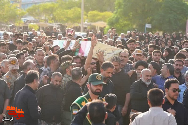 مراسم تشییع شهید عاشورای خرم آباد «سیدحسین موسوی» برگزار شد