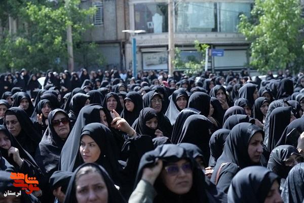 تشییع پیکر فرمانده حفاظت اطلاعات بسیج در الشتر