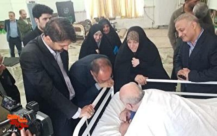 دیدار معاون تعاون و امور اجتماعی بنیاد شهید با جانبازان نخاعی در ساری