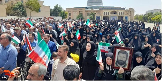 همزمان با سراسر کشور فریاد «خشم و نصر» در ایلام طنین‌انداز شد