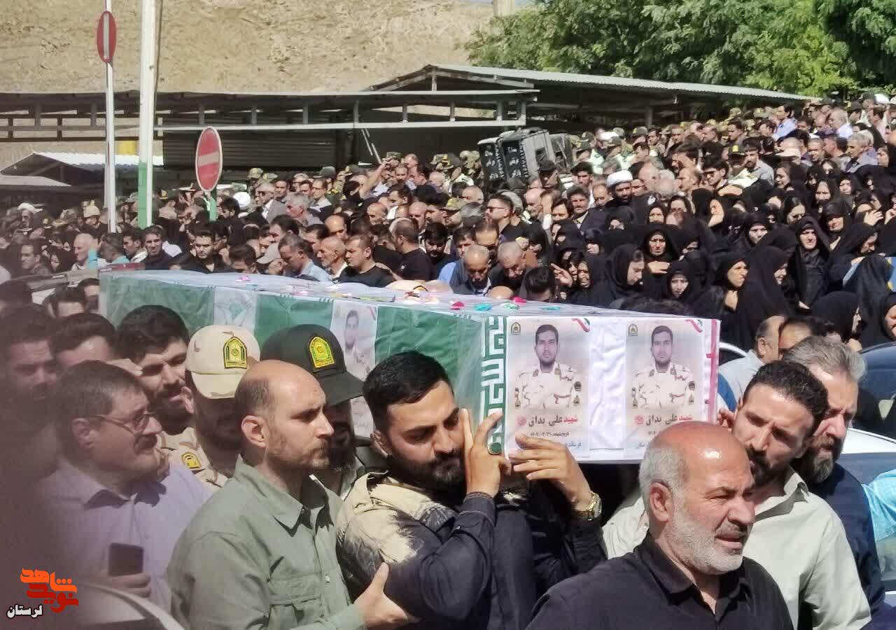 تشییع باشکوه پیکر شهید والامقام «علی بداق» در خرم‌آباد