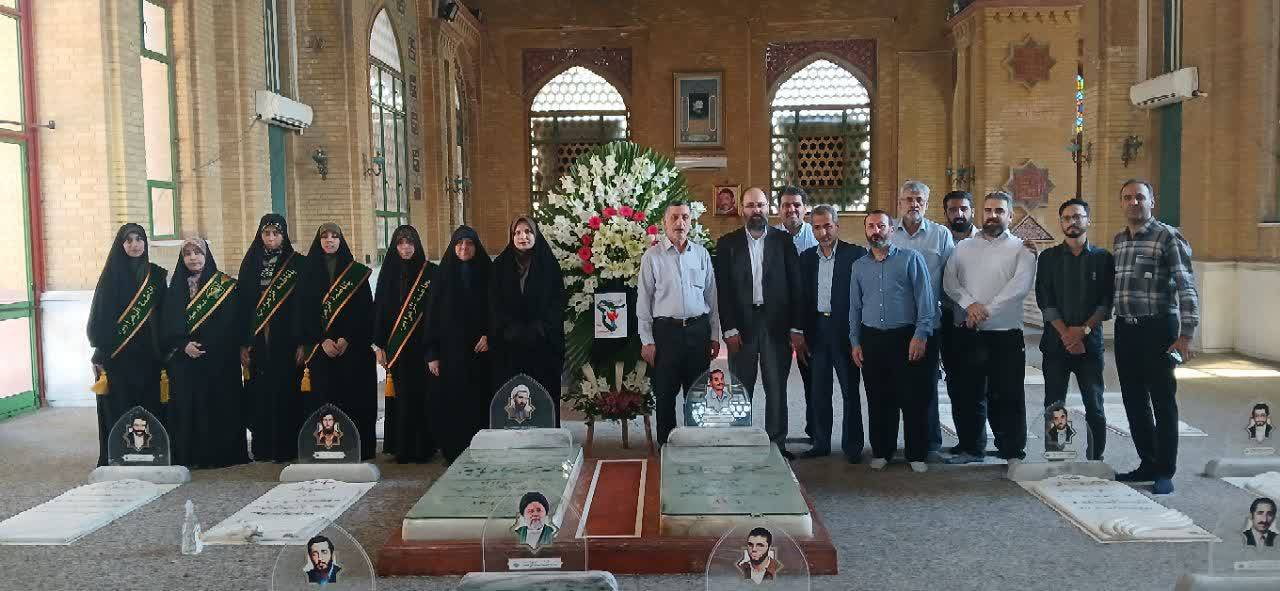 تجدید میثاق بسیجیان بنیاد شهید و امور ایثارگران با شهدای دولت