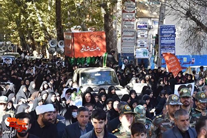 تشییع پیکر شهید گمنام در خرم آباد