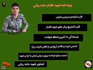 ویژه‌نامه الکترونیکی شهید اقتدار «حامد ربانی» منتشر شد