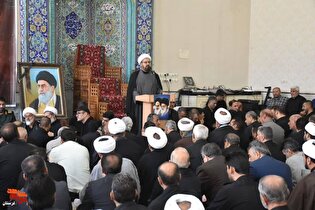 آیین عزاداری و وداع با آقای شهید ایران در حوزه...