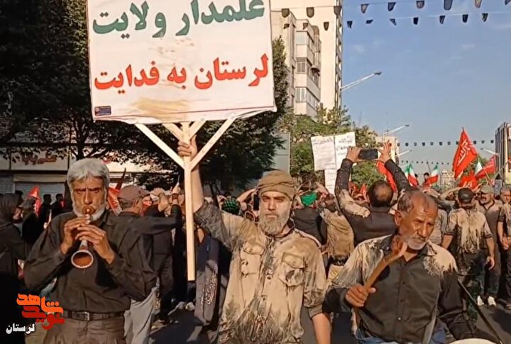 عزاداری لرُها و عشایر برای آقای شهید ایران در مسیر جمکران به قم