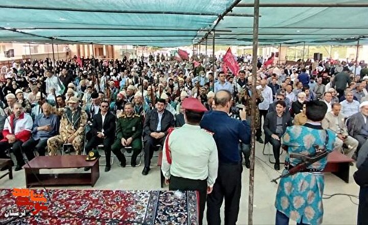 برگزاری مراسم (قدمگاه آقای شهید) در روستای صاحب الزمان «عج»