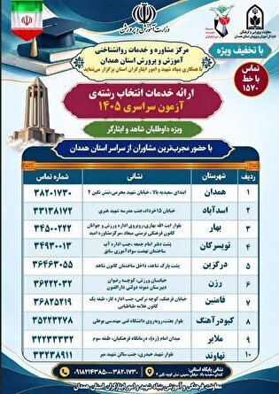 مراکز مشاوره در خدمت دانش آموزان شاهد و ایثارگر