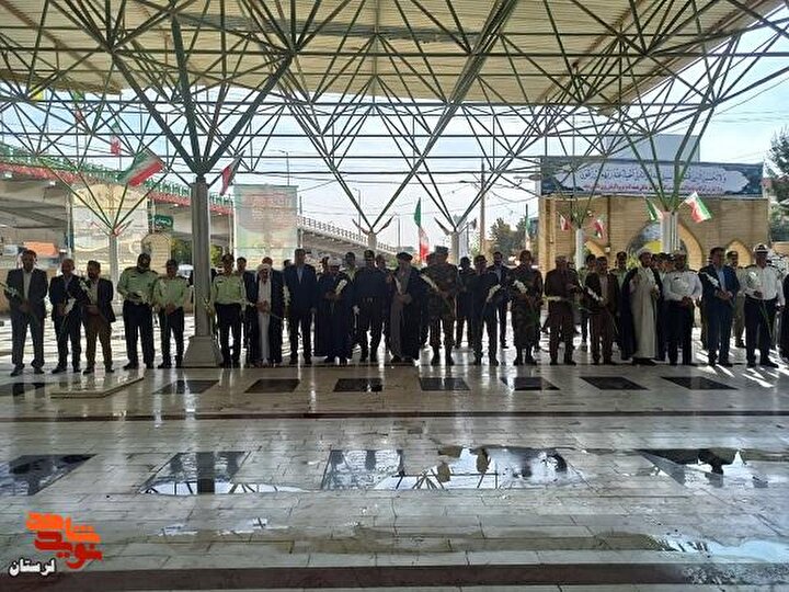 تجدید میثاق سبزپوشان انتظامی با آرمان های شهدا در بروجرد