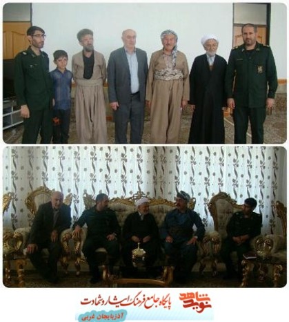 بمناسبت سالروز آزاد سازی خرمشهر،امام جمعه بهمراه سلیمانی رئیس بنیادشهیدوامورایثارگران وجانشین فرماندهی سپاه پیرانشهر با خانواده های شهدای بسیجی دیدار کردند.