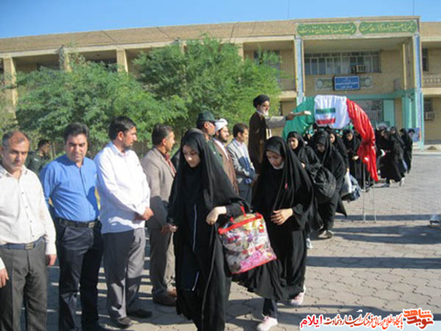 اردوی راهیان نور دبیرستان های دخترانه شاهد و ایثارگر شهرستان دهلران به مناطق جنگی