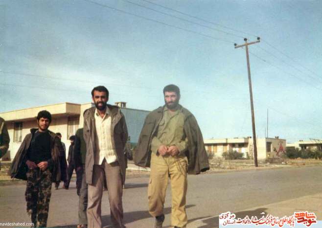 از چپ: شهید صفرعلی لقاء - حاج عباس لشکری - ابوالفضل کاظمی