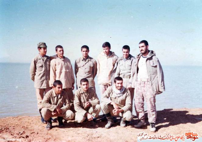 از چپ: ... - محمد لقاء - شهید سعید گودرزی - شهید علیرضا قربانلی - ابوالحسن کارگر - محمدعلی ابراهیمی -...- شهید مهدی سلیمی