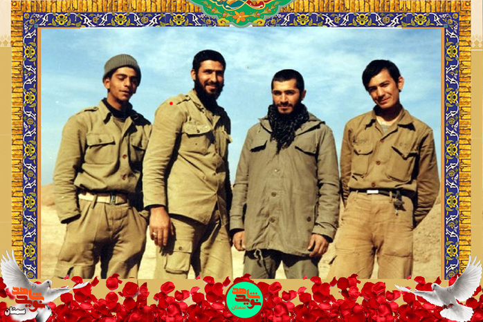 نفر دوم از چپ شهید حسین عربعامری
